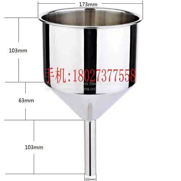 18/8 Stainless Steel Tapered Type Filling Hopper With Difficult to Rust for Oil Press Workshops photo-4