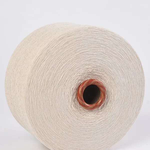 Ne5.5s Raw White Recycled Polyester Cotton Yarn for Weaving Belt Tape photo-2