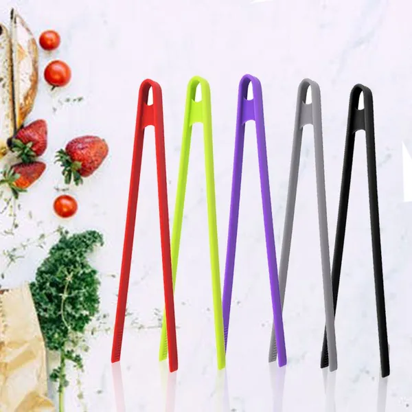 Kitchen Accessories Home and Kitchen Gadgets BBQ Tongs Silicone Bread Clips Serving Food Cooking Silicone Kitchen Tongs