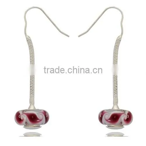 Handmade Crystal Shambhala Ball Dangle Earring Drop photo-5