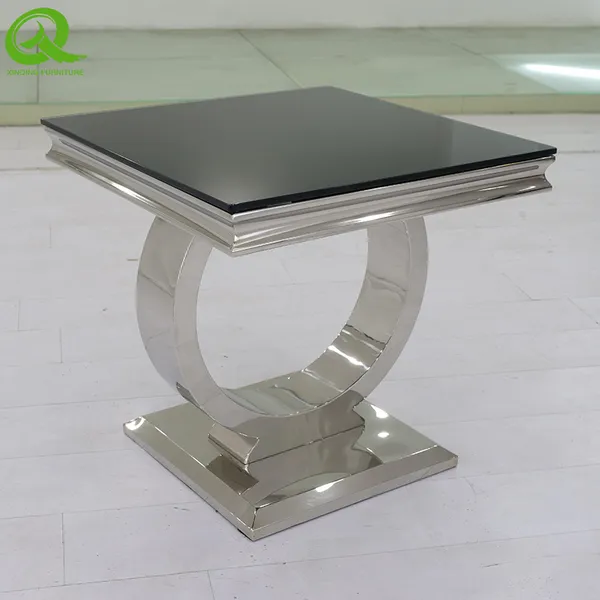 Modern Living Room Furniture Set Glass Side Table Small Coffee Table photo-2