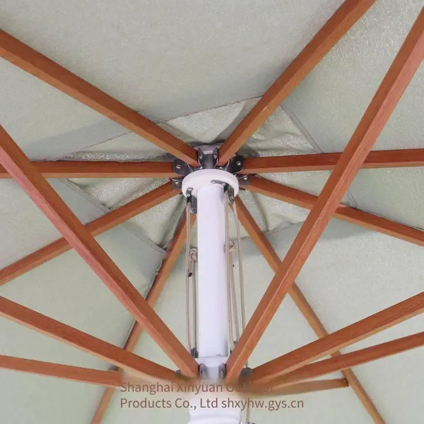 Aluminum Alloy Outdoor Umbrella With Double Pulleys and Ropes Suitable for Gardens, Courtyards and Terraces, Outdoor Furniture photo-4