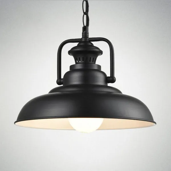 CE E27 Black Metal Pendant Lightings Hanging Lighting Lamps photo-3