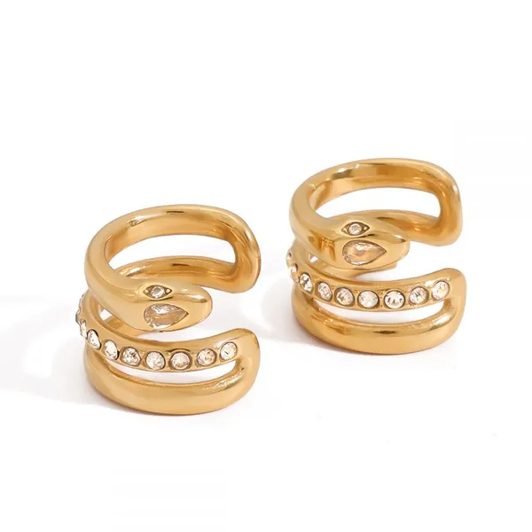Custom Tarnish Resistant Gold Plated Earrings - Stainless Steel Fashion Jewelry photo-4