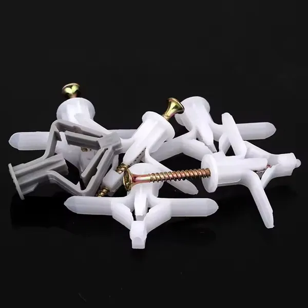 Ancre murale à motif côtelé pour plaque de plâtre et béton, en matériau nylon PA66, toutes les tailles disponibles, forte capacité de charge, installation facile