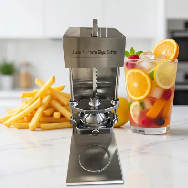 QD-H004 Industrial Vegetable Fruit Juicer Machine Multifunctional Potato Chip Slicer and French Fries Cutter for Snack Shops photo-3