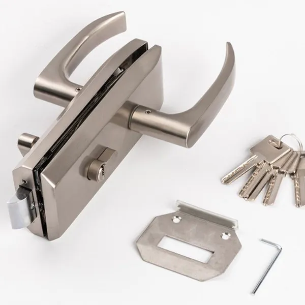 Lockable Patch Fitting for Tempered Glass Door Systems