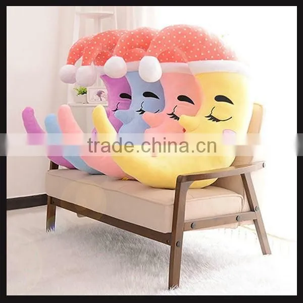 Cute Moon Toy Plush Emoji Pillow Stuffed Toys