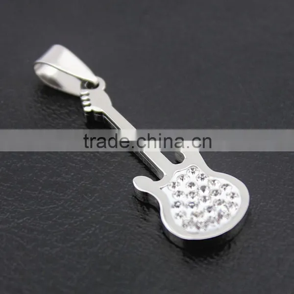 Wholesale Stainless Steel Guitar Pendant Necklace photo-2