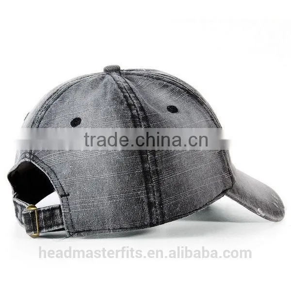 Broken Hole Washed Cheap Hip-hop Caps for Sale Distressed Denim Baseball Cap photo-2