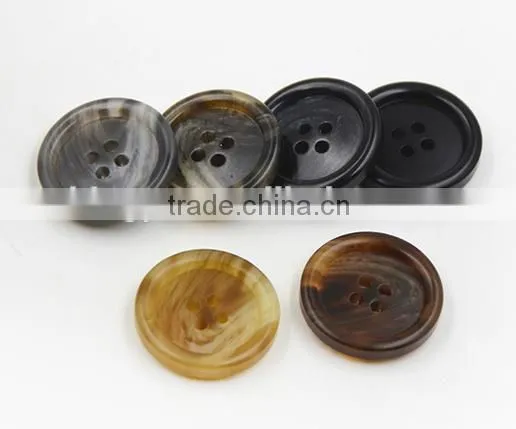 Sedex Audited Factory 2 Pillar Polyester Horn Button, Resin Horn Coats Button photo-3