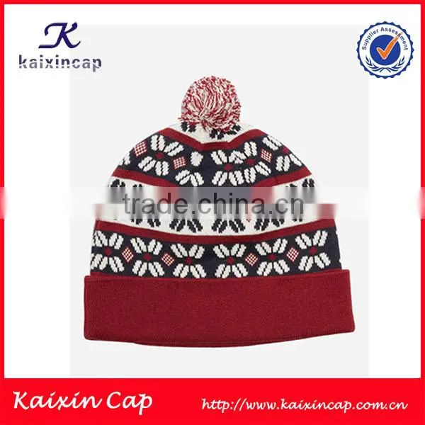 OEM Custom Stripped Pom Pom Beanie photo-5