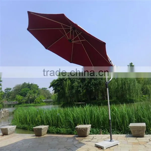 Hotsale Cheap Price Custom Print Aluminum Pole Round Banana Outdoor Umbrella With Crank photo-6