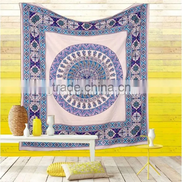 Queen Mandala Tapestry Wholesale Printed Indian Wall Hanging Hippie Picnic Throw Bohemian Bedspread Boho Beach Blanket