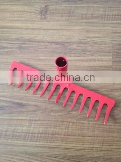 14 Teeth Wooden Handle Steel Garden Rake photo-3