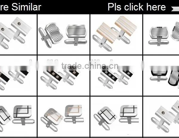 High Quality Men Jewelry Supplier Aigner 316L Stainless Steel Cufflink Blanks for Man Novelties Gift photo-2