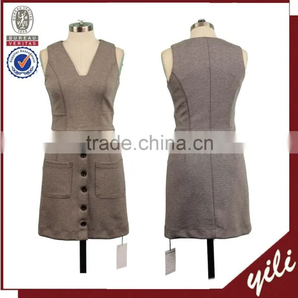 Good Stitching Sleeveless Office Suit Styles Formal Dress Suit Woman Suit Design