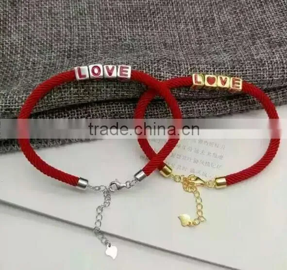 Adjustable 925 Sterling Silver Kabbalah Red String Couple Bracelet Wholesale photo-3