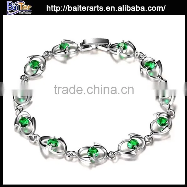 Multi Colors Alloy Copper Women's Round Stone Gold Plated Imitation Bangles photo-6
