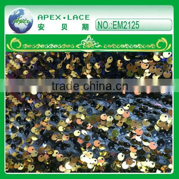 Beautiful Embroidery Sequin Fabric EM2125