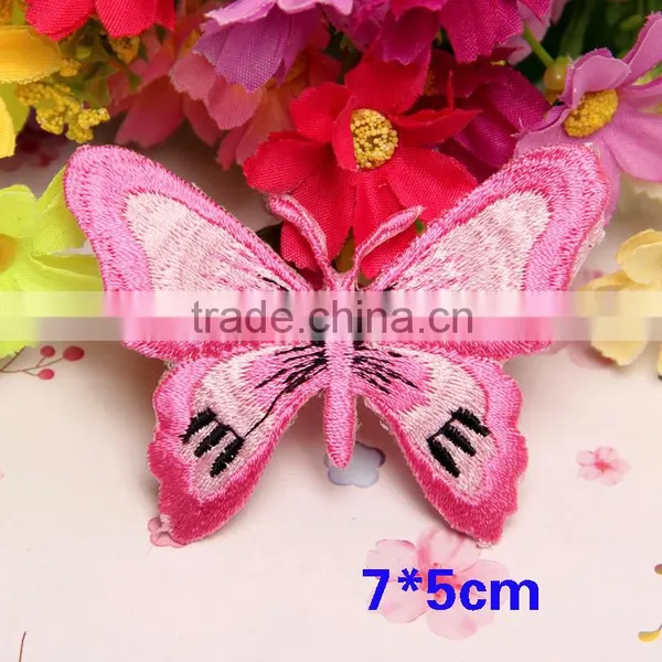Custom Wholesale Colorful Butterfly Patches,Beautiful Embroidery Iron on Patches for Garment photo-4