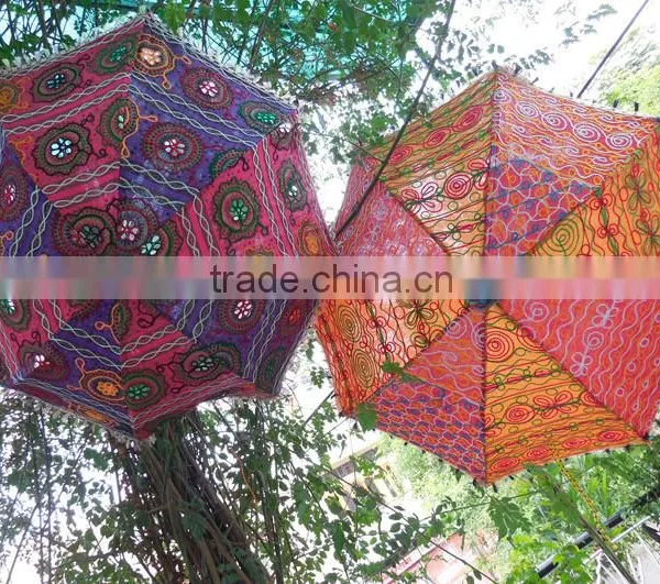 Home Decor Colorful Umbrella , Wedding decor use cotton sun parasols india