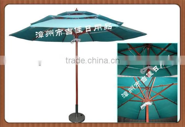 Three Layers Windproof Wood Bali Umbrella