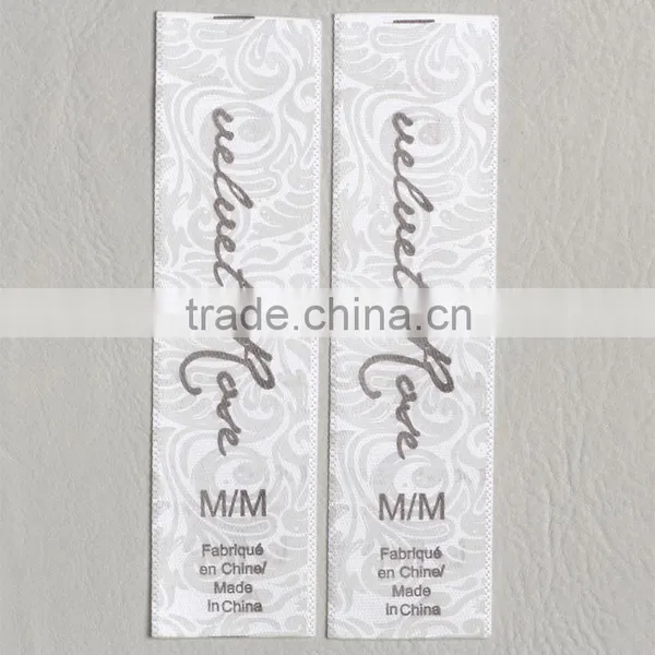 Woven Satin Ribbon Double Printed Swimwear Clothing Care Label photo-2