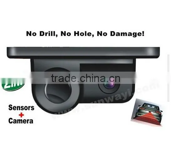 2-in-1 combine parking sensor with car camera mini system for revesing car