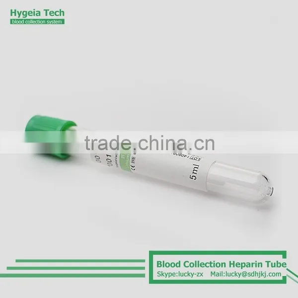 Disposable Green Cap Tube Vacuum Blood Collection Tubes With Gel & Lithium Heparin Forl Lab Test photo-2