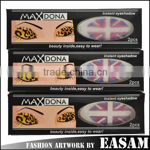 Uk flag design eye shadow sticker in eye shadow