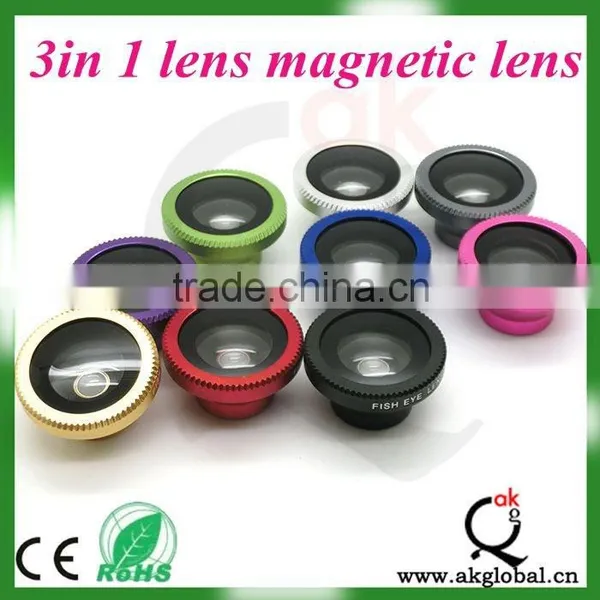 Super Magnetic 3in1 Fish Eye Wide Angle Micro Lens Camera Lens photo-6