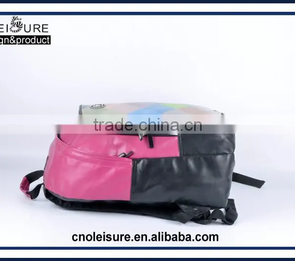 2016 Customised OED/OEM Useful Daypack School Bags High Quality Backpack Leather Backpack Travel Cases Camping Leather Back Pack Supplier's Choice photo-3