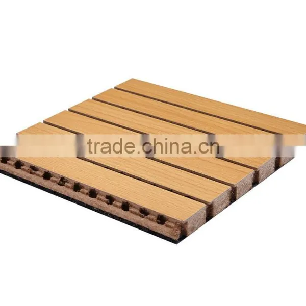 Sound Absorption Mdf Wooden Grooved Panel for Auditorium photo-4