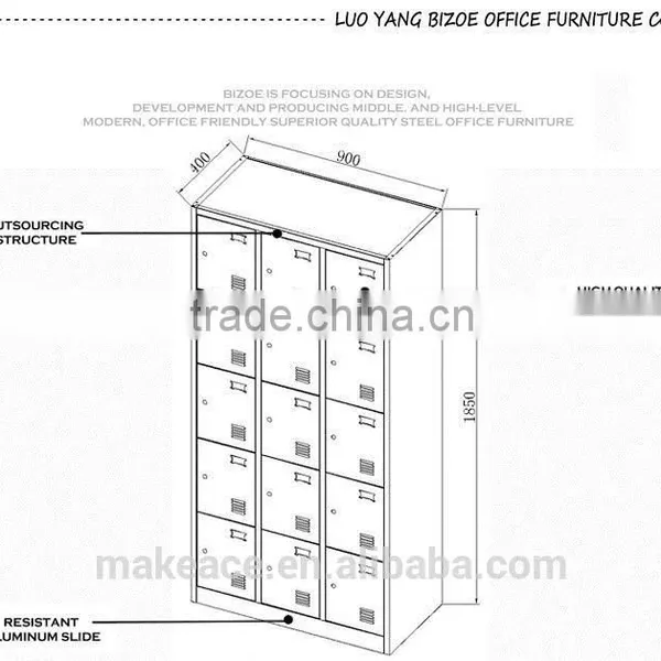 Cheap Knock Down Steel Goverment Agencies Locker photo-6
