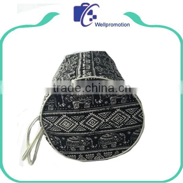 Ethnic Style 12oz Canvas Drawstring Round Backpack photo-5