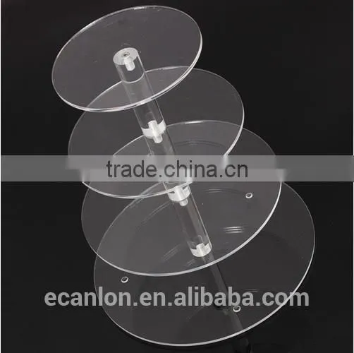 Round 4 Tier Acrylic Wedding Cake Stand