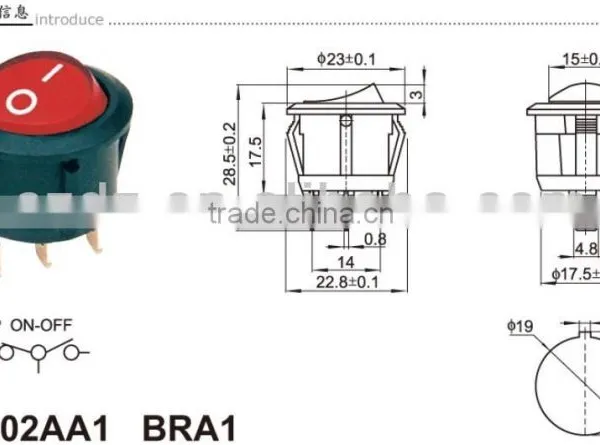 Chzjcz/household Electric Switch,rocker Switch for Electrical Products With Certificate photo-3