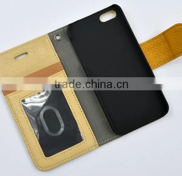 Mat Grain PU Leather Phone Case for Iphone 6 With Card Slots , Strap Holder and the Magnet Cover photo-4