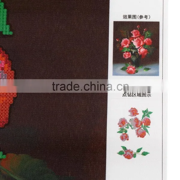 5D DIY Blooming Rose Restaurant Embroidered Faux Diamond Square Full Diamond photo-4