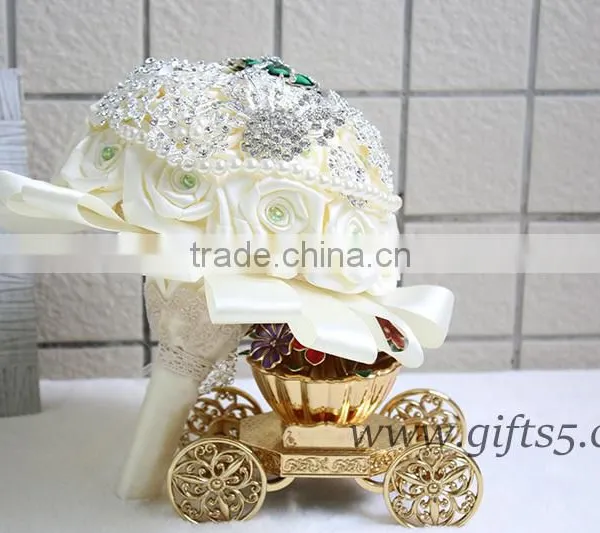 2016 Latest Handmade Silk Flower Wedding Bouquets photo-2