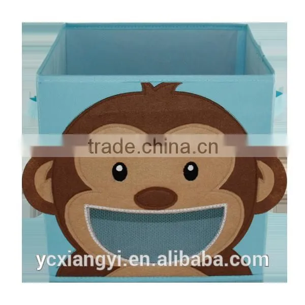 Blue Cartoon Animal Fabric Book Toys Sundries Kids Folding Storage Drawers photo-6
