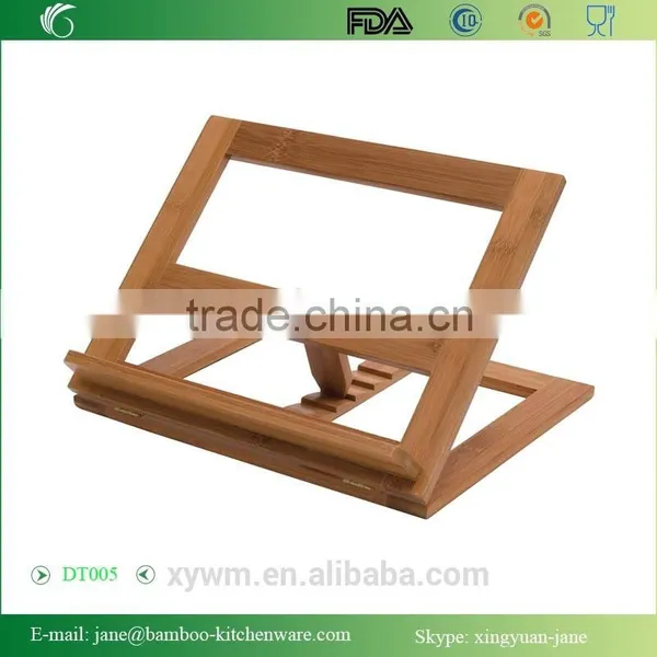 DT005 Trademark Innovations Bamboo Cookbook Holder and Rack photo-2
