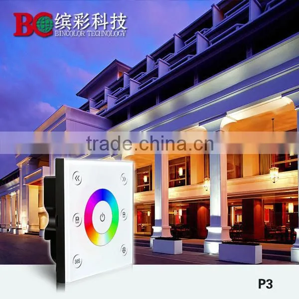 Bincolor P3 LED RGB Touch Dimmer Wall Mounted Single-zone Rgb Controller photo-3