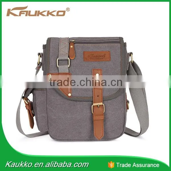 Multicolor Small Canvas Satchel Messenger Cross Body Cotton Bag photo-3