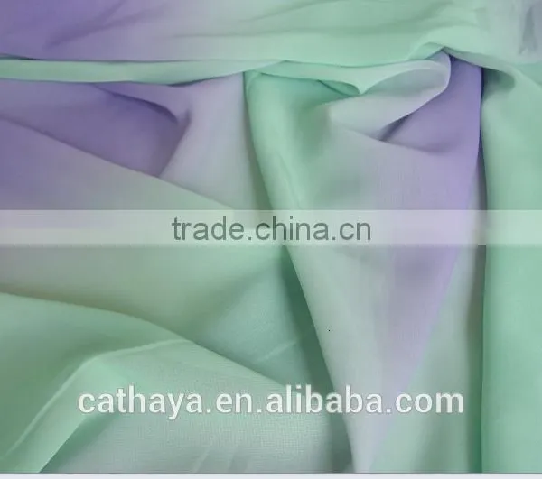 100%pure Silk Fabric and Dyed Chiffon Fabric Ombre Fabric