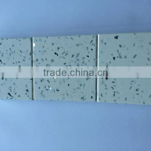 Supplier Cheaper White Mirror Fleck Quartz Stone Countertop photo-3