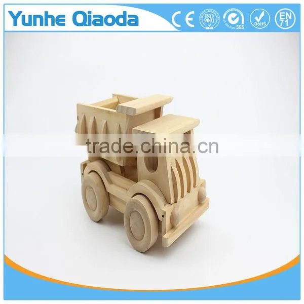 Wood 3D Vehicle Puzzles Truck 3D Woodcraft Kit Assemble Paint DIY 3D Puzzle Toys for Kids Adults the Best Birthday Gift photo-4