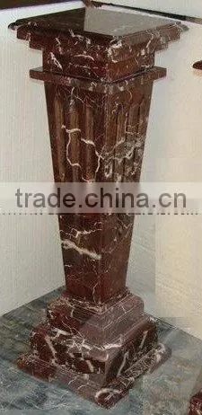 NATURAL RED ZEBRA MARBLE PEDESTALS photo-6