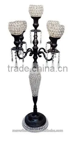 CRYSTAL CANDELABRA CENTERPIECE FOR WEDDING photo-2